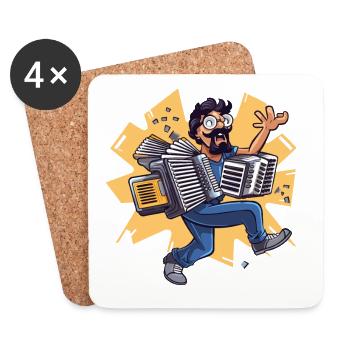 Accordion Master - Coasters (set of 4) - white - Front