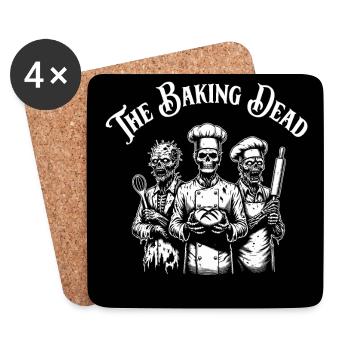 Cuisson des morts - backende Zombies - Dessous de verre (lot de 4) - blanc - Devant