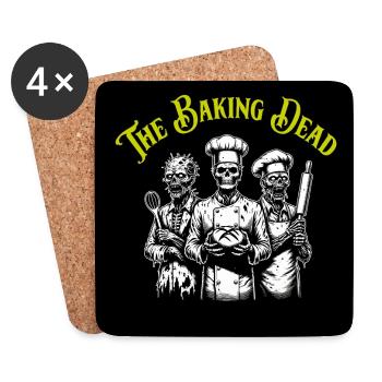 Cuisson des morts - backende Zombies - Dessous de verre (lot de 4) - blanc - Devant