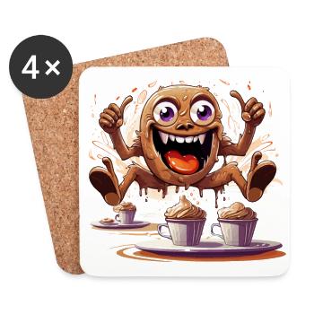 The Caffeine Speedster - Coasters (set of 4) - white - Front
