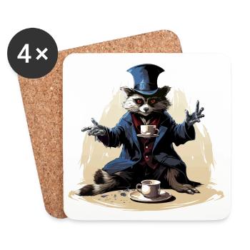 The Caffeine Magician - Coasters (set of 4) - white - Front