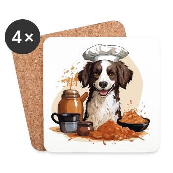 The Caffeine Barista - Coasters (set of 4) - white - Front