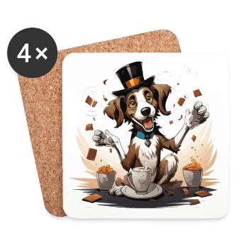 The Caffeine Magician - Coasters (set of 4) - white - Front