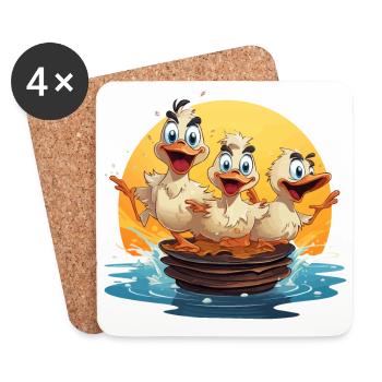 Der Flapjack-Wahnsinn - Untersetzer (4er-Set) - Weiß - Vorne