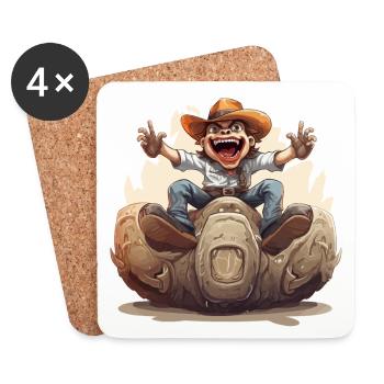 The Sloth Wrangler - Coasters (set of 4) - white - Front