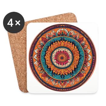 A simple mandala - Coasters (set of 4) - white - Front