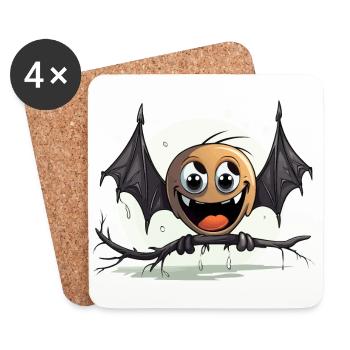 The Bat Ballet - Coasters (set of 4) - white - Front