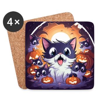 The Unlikely Ghost Buddies - Coasters (set of 4) - white - Front