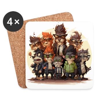 The Fashionably Challenged Werewolves - Coasters (set of 4) - white - Front