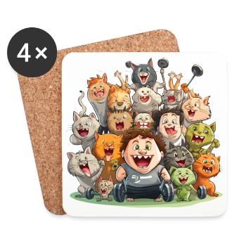 The Fit and Funny Crew - Coasters (set of 4) - white - Front