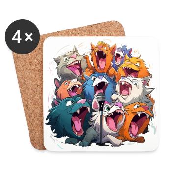 The Karaoke Crazies - Coasters (set of 4) - white - Front