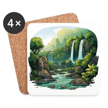 Enchanting Cascades - Coasters (set of 4) - white - Front