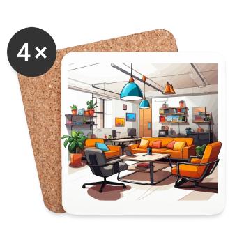 Dynamic Collaboration - Coasters (set of 4) - white - Front
