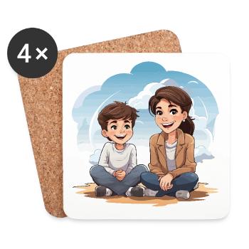 Heart-to-Heart - Coasters (set of 4) - white - Front