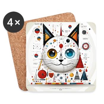 Symphony of Symmetry - Coasters (set of 4) - white - Front