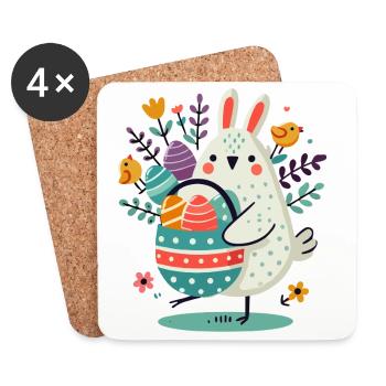 Sweet Easter motif - Coasters (set of 4) - white - Front
