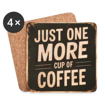 Nur eine weitere Tasse Kaffee - Untersetzer (4er-Set) - Weiß - Vorne