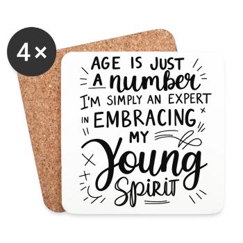 Embrace Your Youth - Coasters (set of 4) - white - Front