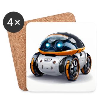 Ride into the Future - Coasters (set of 4) - white - Front
