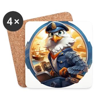 The Majestic Falcon Pilot - Coasters (set of 4) - white - Front