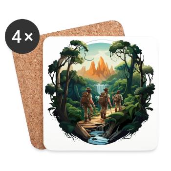 The Forest Explorers - Coasters (set of 4) - white - Front