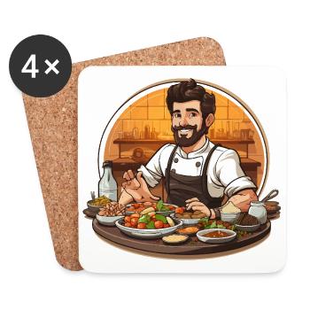 The Epicurean Masterclass - Coasters (set of 4) - white - Front