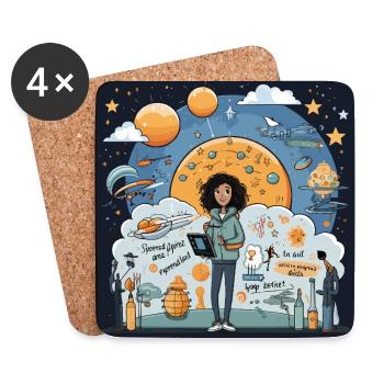 The Dreamers Planner - Coasters (set of 4) - white - Front