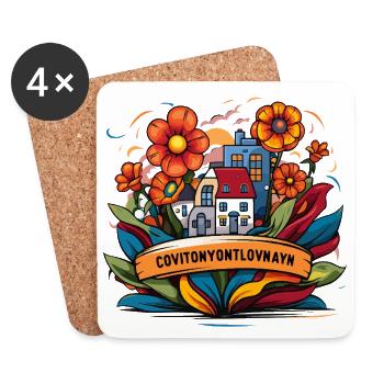 Brushes of Change: Public Art Project for Hobbyist - Coasters (set of 4) - white - Front