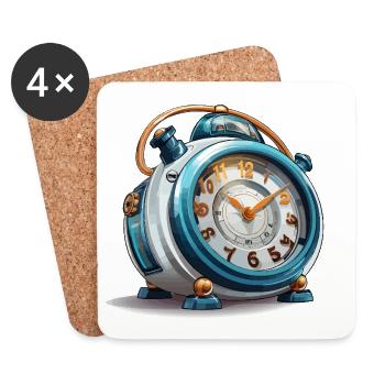 Retro Wake-Up - Coasters (set of 4) - white - Front