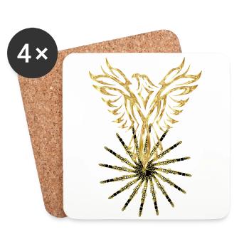 Phoenix Klarinette - Untersetzer (4er-Set) - Weiß - Vorne