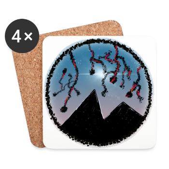Landscape - Coasters (set of 4) - white - Front