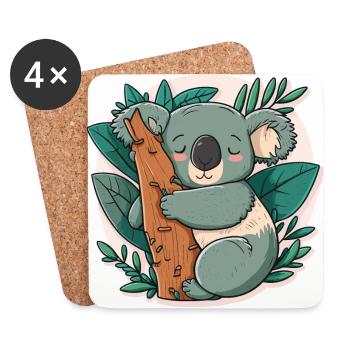 Koalas Accueil - Dessous de verre (lot de 4) - blanc - Devant