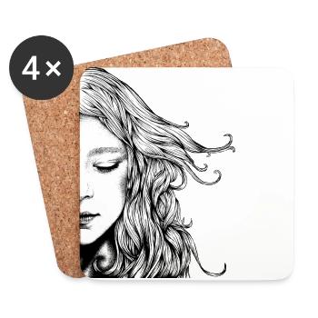 Dreaming - Coasters (set of 4) - white - Front