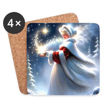 Merry Christmas #3 - Coasters (set of 4) - white - Front