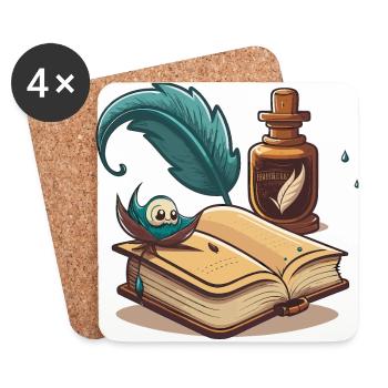 The Classic Writer - Coasters (set of 4) - white - Front