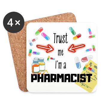 Vertrauen Sie mir, ich bin ein APOTHEKER - Untersetzer (4er-Set) - Weiß - Vorne