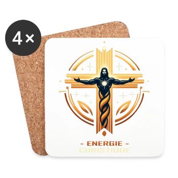 Energie Christique Source de Vie - Dessous de verre (lot de 4) - blanc - Devant
