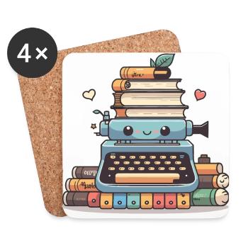 The Word Weaver - Coasters (set of 4) - white - Front