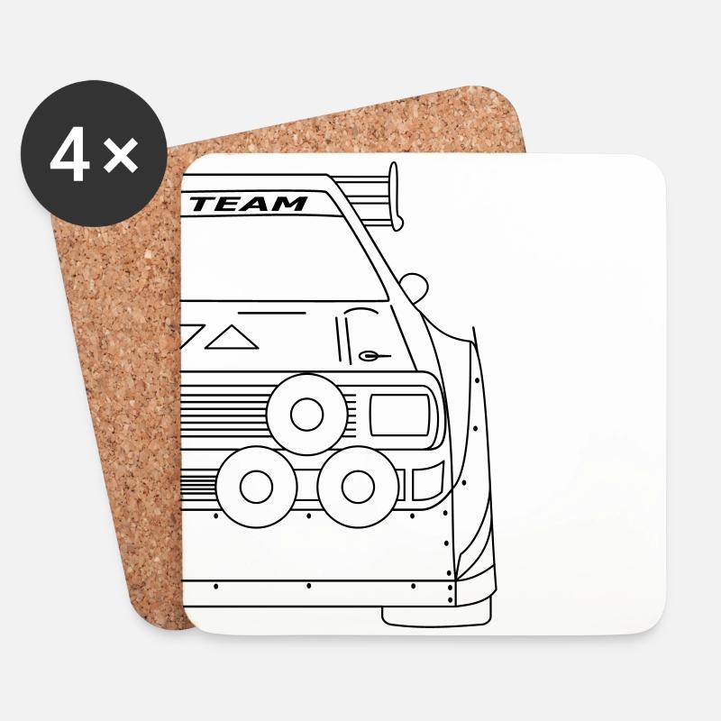 Rallye S1 E2 Sport Quattro Front - Untersetzer (4er-Set) - Weiß
