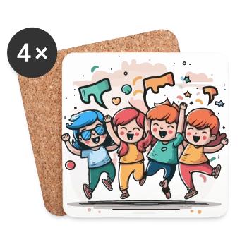 Festival Frenzy - Coasters (set of 4) - white - Front