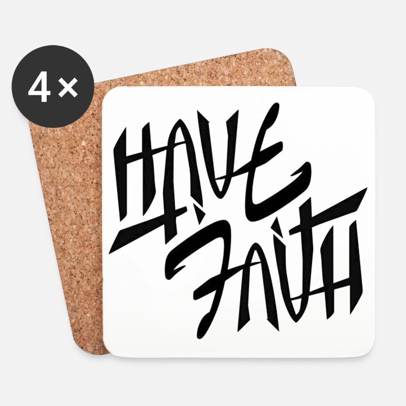 Have Faith - Untersetzer (4er-Set) - Weiß