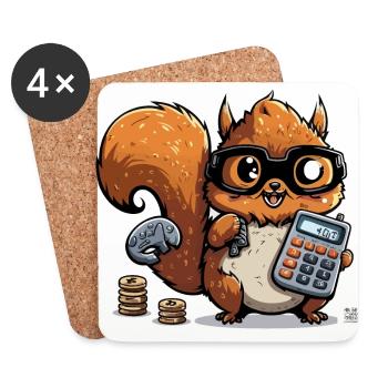 Eichhörnchen-Kulator - Untersetzer (4er-Set) - Weiß - Vorne
