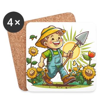 Green Thumbs - Coasters (set of 4) - white - Front