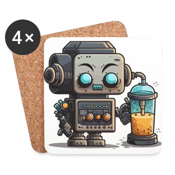 Robo Pour - Dessous de verre (lot de 4) - blanc - Devant
