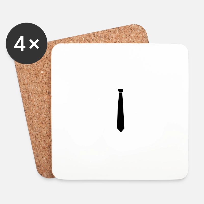 Tie Tie Symbol - Coasters (set of 4) - white
