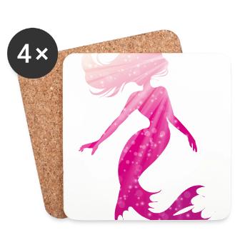 Mermaid - Untersetzer (4er-Set) - Weiß - Vorne