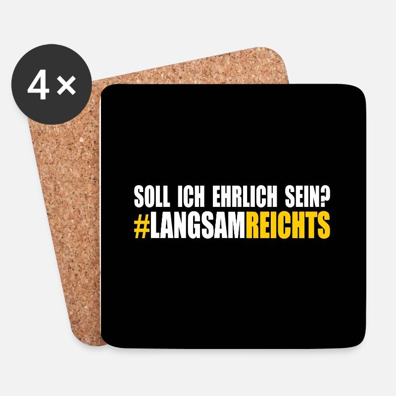 LANGSAM REICHTS - Untersetzer (4er-Set) - Weiß