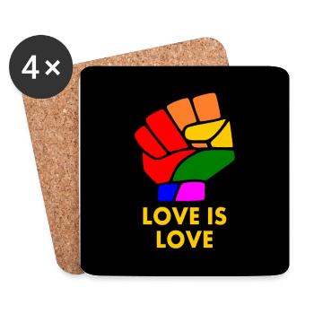 Love is love - Coasters (set of 4) - white - Front