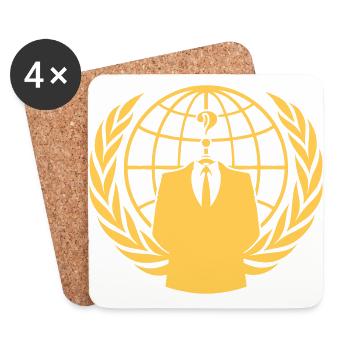 ANONYMOUS - Untersetzer (4er-Set) - Weiß - Vorne