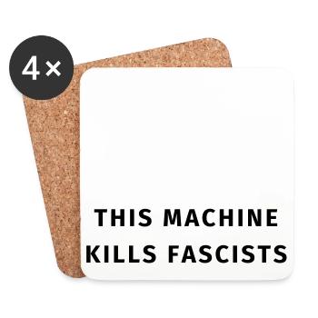 This machine kills fascists - Dessous de verre (lot de 4) - blanc - Devant